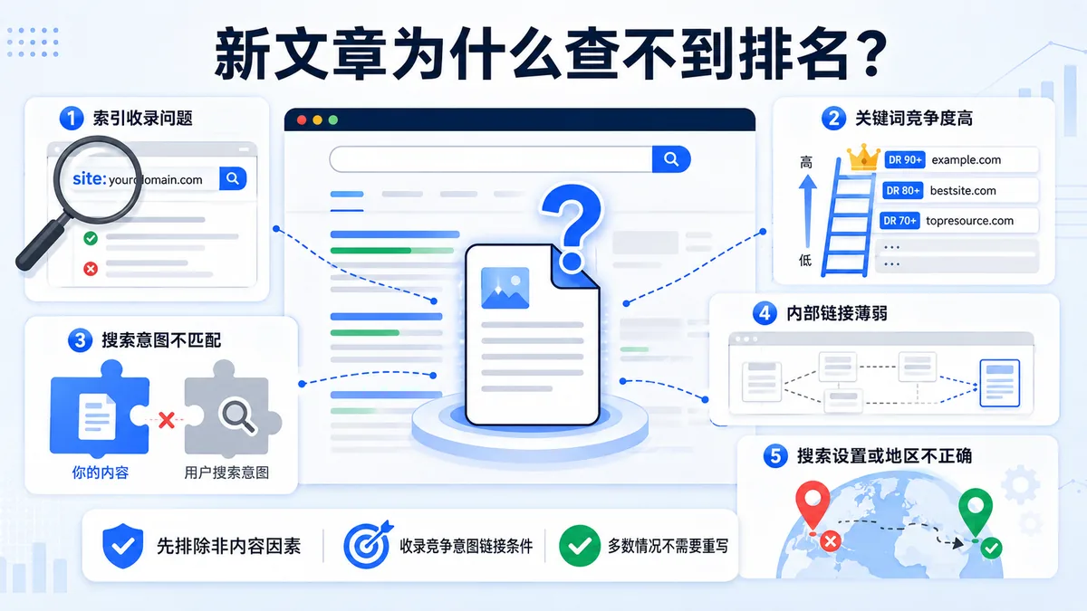 新文章发布后 Google 一直查不到排名？问题不一定出在内容上